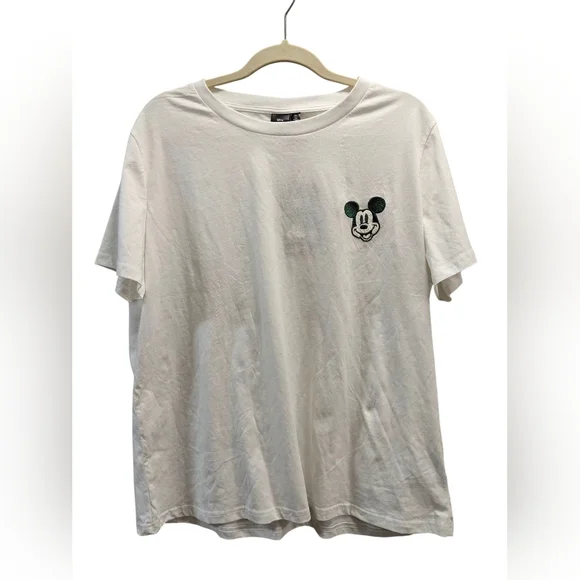 Disney Mickey Mouse Embroidered Relaxed Fit T-shirt Size XL & Pluto Mini Plush - Picture 3 of 15